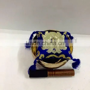 High Quality Meditation Bright Color Tibetan Handmade Singing Bowl thumbnail-4