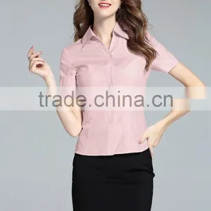 The Summer Ladies Uniform Designs Short Sleeve Loose Suit Office Skirts and Blouses for Wome thumbnail-3