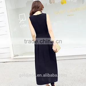 New Fashion Latest Design Lady Sexy Chiffon Maxi Dresses,long Dress With Waist Belt Women thumbnail-5