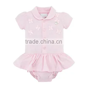 Newborn Baby Clothes Short Sleeve 95% Cotton Wholesale Baby Rompers For Summer thumbnail-1