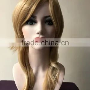 100% Japan's Hair Woman Wavy Blonde Synthetic Wig Long Big Wavy Hair Women Cosplay Party Costume Wig thumbnail-4