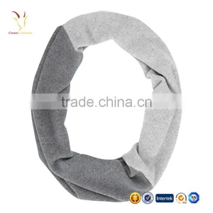 Girl Colorful Grey White Knitted Neck Tube Head Cashmere Scarf thumbnail-1