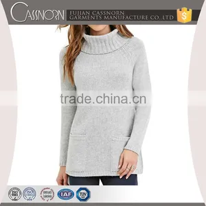 Ladies Long Sleeve Turtleneck Sweater thumbnail-3