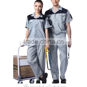 Unisex Polyester Cotton Summer Short Sleeve Work Uniform With Multiple Pockets thumbnail-2