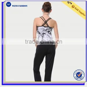 Latest Fancy Tops Girls Elastic Yoga Suit/Fitness Bra and Pants Set Wholesale thumbnail-2