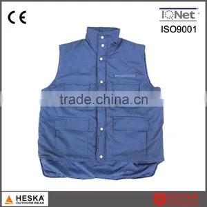 Custom Cheap Warm Padded Spring Waistcoat Work Vest Pockets thumbnail-1
