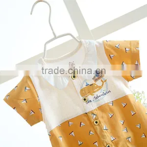 Wholesale Summer Striped Girls Baby Rompers Cotton Clothing thumbnail-3