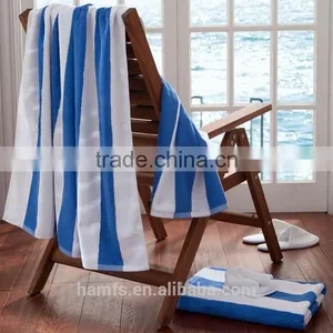 Soft Comfortable Blue and White Stripe Hotel 21 Bath Towels thumbnail-1