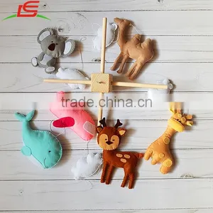 Cute Baby Gift Animal Felt Hanging Bed Ring thumbnail-3