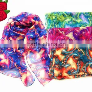 PRINTED POLYESTER SCARF thumbnail-5