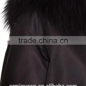 2017 Autumn& Winter Detachable Fur Trim Flight Jacket,Waterproof Custom Fur Bomber Jacktet For Unisex thumbnail-3