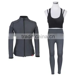 Yoga Exercise Wear for Ladies Printing Logos Custom Plus Size thumbnail-1