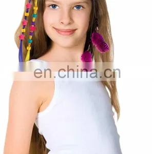 2015 New Fashion DIY Toy Set Colorful Feather/synthetic Clip-in Hair Extension for Kids-1 thumbnail-1