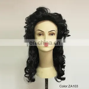 Crazy Party Black Long Wigs P-W204 thumbnail-1