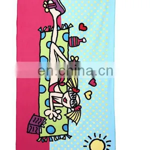 Wholesaler Customized Printed Microfiber Soft New Promotional Polyester Cotton Beach Towels thumbnail-6