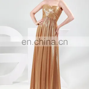 2015 Luxurious Golden Evening Prom Party Gowns Long Dresses CL4418 thumbnail-2