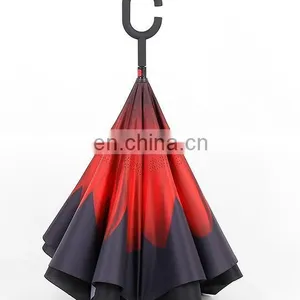 Auto Open Transparent Straight Umbrella LOGO Printing Cheap Clear Umbrella Pass BSCI thumbnail-5