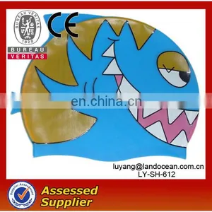 Animal Printed Shark Swimming Caps thumbnail-1