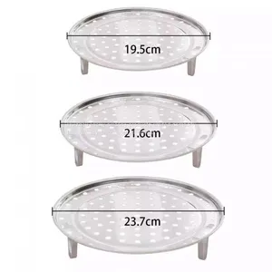 1 Pcs Multifunction Durable Steamer Rack Stainless Steel Pot Steaming Tray Stand Steamer Shelf Cookware Kitchen Accessories thumbnail-2