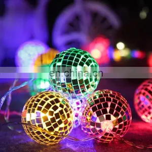 10L Mirror Disco Ball String Party Fairy Garden Decoration Light thumbnail-4