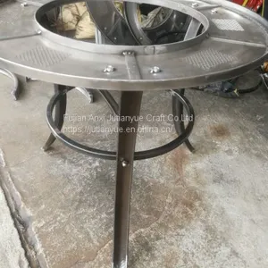 Outdoor Metal Brazier Square Table Firepit Garden Patio Heater/BBQ/Ice Pit With Waterproof Cover (Fire Pit & Grill) thumbnail-4