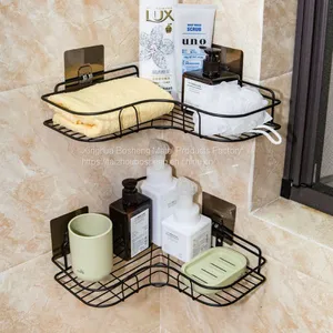 Anti-Rust Wall Mount Tripod Holder Bathroom /Kitchen Storage Corner Shelf thumbnail-3