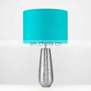 Italy Wedding Decoration Bedside Ceramic Base Novel Silver Desk Lamps for Hotel Home Decor thumbnail-3