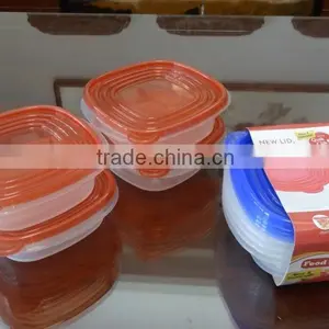 Good Selling 4 Pcs Plastic Food Storage Container 670ml thumbnail-1