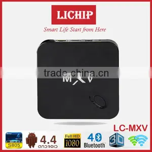 Smart Wifi Android 4.4 S805 1080P Bluetooth 4.0 LC- MX5 MXV MXV+ TV Box thumbnail-1