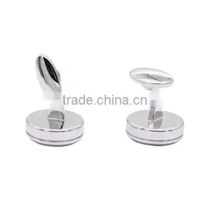 Silver Round Cuff Link Suits Shirt Tourbillon Mechanical Watch Cufflinks for Men thumbnail-5