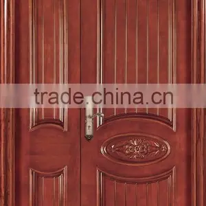 Best Double Open Solid Wood Door Design thumbnail-2