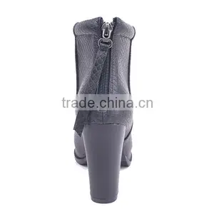 Fashionable Italian Woman Ankle Boots Gravity Walking Back Zipper High Heel Boots thumbnail-5