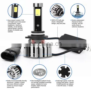 9006 High Power 80W LED Headlight Bublbs All-in-One Conversion Kit 8000 Lumen Headlamp For Upgrade Cars thumbnail-4