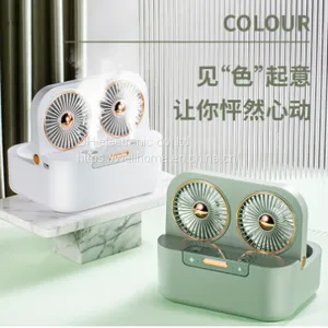 Dual Blade Spray Fan USB Desktop Air Conditioning Fan Wechat:13510231336 thumbnail-1