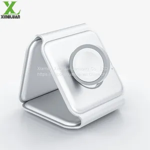 3in1 15W Foldable Fast Recharge Magnetic Wireless Duo Charger For IPhone & Smart Watch thumbnail-2