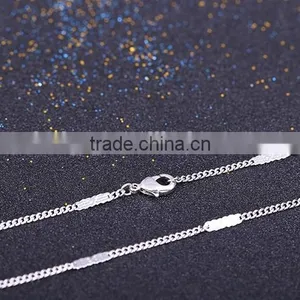 Fashion Jewelry Rhodium Plated Cheap Mesh Chain Necklace thumbnail-4