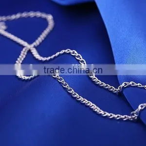 2015 Wholesale Fashion Jewelry Rhodium Plated Cheap Chain Necklace thumbnail-6