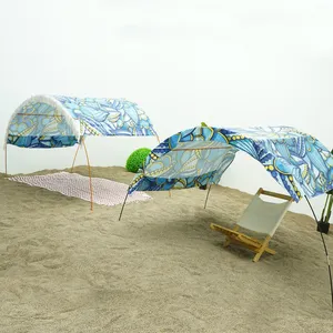 Promotional Beach Gazebo Affordable Price, Beach Sun Shelter With Carry Case, Commercial Grade Aluminum Frame for Hotel and Villa Resort Supply thumbnail-3