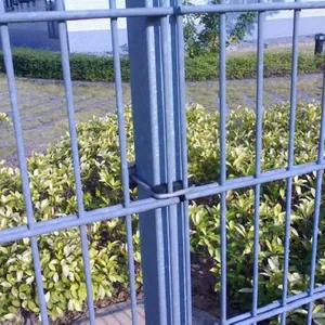 PVC Coated Double Wire Fence Green Black Color for Commercial Security thumbnail-4