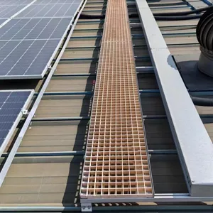 38x38mm FRP Grating Panel for Solar Farm Rooftop Access and Industrial Non-Slip Walkway thumbnail-5