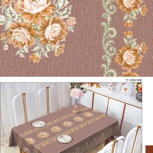Fannel Back of Flower Oil Tablecloth Waterproof, Oil-proof, Easy to Clean, Perfect for Home Dining Tablecloth thumbnail-4