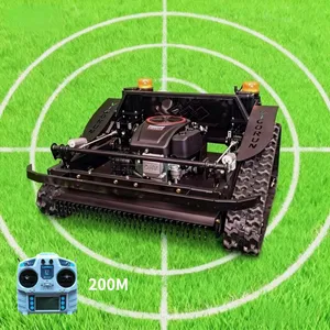 Self-Locking Worm Gear Remote Control Crawler Mower VTLM800 All Terrain Slope Grass Cutting Machine With Snow Blade thumbnail-5