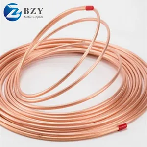 ASTM Copper Tube C11000 C10200 C12000 T1 T2 T3 99.9% 5mm 6mm 8mm Copper Pipe For Air Condition Refrigerator thumbnail-1