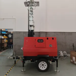 Outdoor Floodlight Mobile Lighting Tower for Road Repair Disaster Relief thumbnail-1