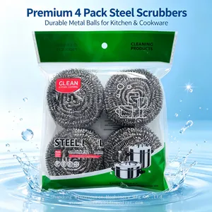 Industrial Grade Metal Scourer Remove Rust From Hardware Tools Stainless Steel Scrubber Ball thumbnail-1