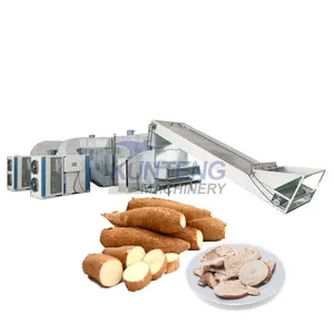 Automatic Root Vegetable Dryer Taro Konjac Cassava Drying Machine Dried Cassava Chips Processing Plant EPC thumbnail-1
