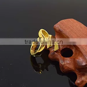 Fashion Jewelry 2016 Latest Gold Stainless Steel Rings thumbnail-6
