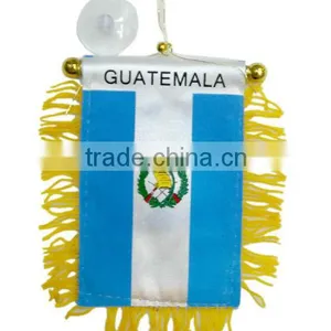 GUATEMALA Car Flags,Guatemala Car Window Flag,Plastic Car Window Flag Pole thumbnail-1