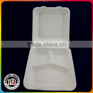 Biodegrandable Eco-friendly Sugarcane Bagasse Clamshell thumbnail-1