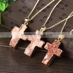New Fashion Bead Cross Key Pendant Necklaces thumbnail-5